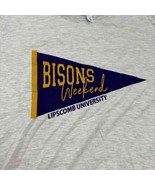 Lipscomb University Bisons T-Shirt Heather Grey Short Sleeve Graphic Pri... - £12.51 GBP