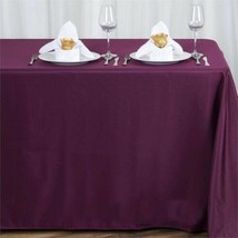 Eggplant Purple Polyester 90X156&quot;&quot; Rectangle Tablecloths Wedding Party Home Gift - £21.43 GBP