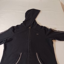 Izod Stretch Women's Black Spandex Cotton Blend Full Zip Hoodie Jacket Size L image 10