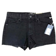 New Universal Thread Size 2 Black High Rise Shorts Womens Frayed Hem Str... - $9.99