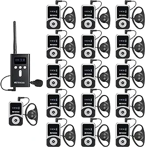 Case Of 1Transmitter 16 Receivers, T130S Upgrade Tour Guide Audio System... - £571.72 GBP