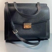 Michael Kors black Saffiano leather crossbody satchel travel organizer p... - £115.45 GBP