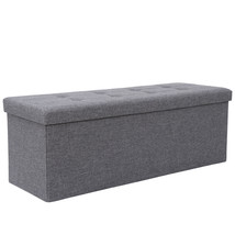 Storage Ottoman Foldable Foot Stool Foot Rest 660 Lbs Load-Bearing Living Room - £58.34 GBP