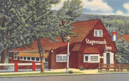 Stagecoach Inn Restaurant Manitou Springs Colorado linen postcard - £5.07 GBP