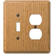 AmerTac 901TDL 1 Toggle/1 Duplex Traditional Oak Wood Wallplate - €17,71 EUR