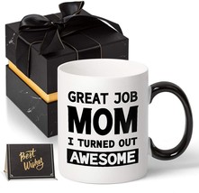 GREAT JOB MOM Coffee Mug.Christmas Gifts for Mom Gifts from Daughter, (11OZ) - £14.77 GBP