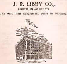 1906 J.R. Libby Company Department Store Advertisement Portland Maine E17F - $24.99