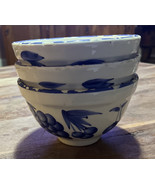 CHINTZ Vintage Nantucket Distributing Co Set Of 3Bowls Round Blue Fruits... - $19.14 CAD