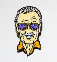 Marvel Comics Creator Stan Lee Face Image Colored Metal Enamel Pin NEW U... - £7.60 GBP