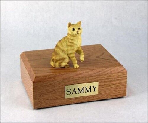 Tabby Red Cat Figurine Pet Cremation Urn Available in 3 Diff. Colors &amp; 4... - $169.99+