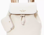 Kate Spade Rosie Parchment White Leather Medium Flap Backpack KB714 NWT ... - £123.12 GBP
