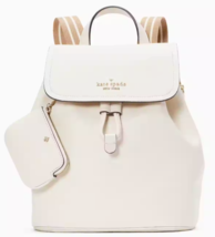 Kate Spade Rosie Parchment White Leather Medium Flap Backpack KB714 NWT $399 FS - £125.81 GBP