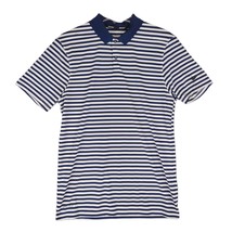 NIKE GOLF Men&#39;s S Dri-Fit Victory Stripe Polo Shirt Navy Blue &amp; White Bl... - £21.65 GBP