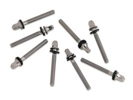 PDP True-Pitch Tension Rods, Chrome, 42mm, 8 Pack - $7.99