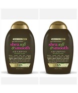 Ogx Shampoo Shea Soft &amp; Smooth Frizz Defy 13 Ounce lot x 2 - £76.55 GBP