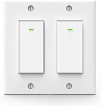 Smart Light Switch, Double Smart Wifi Light Switches, And Smart Switch 2 Gang - £33.91 GBP