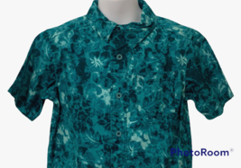 Wonder Nation Boys Button Front Shirt Size XS 4-6 Green Floral  - £7.63 GBP