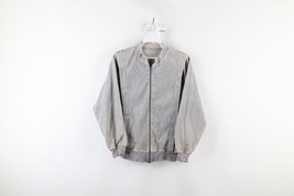 Vintage 70s Streetwear Womens Medium Distressed Velour Full Zip Track Ja... - $29.65