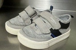 OshKosh B&#39;Gosh Toddler Boys Or Girls Slip-on Sneakers Blue Gray Kids Sz 4 - $9.87
