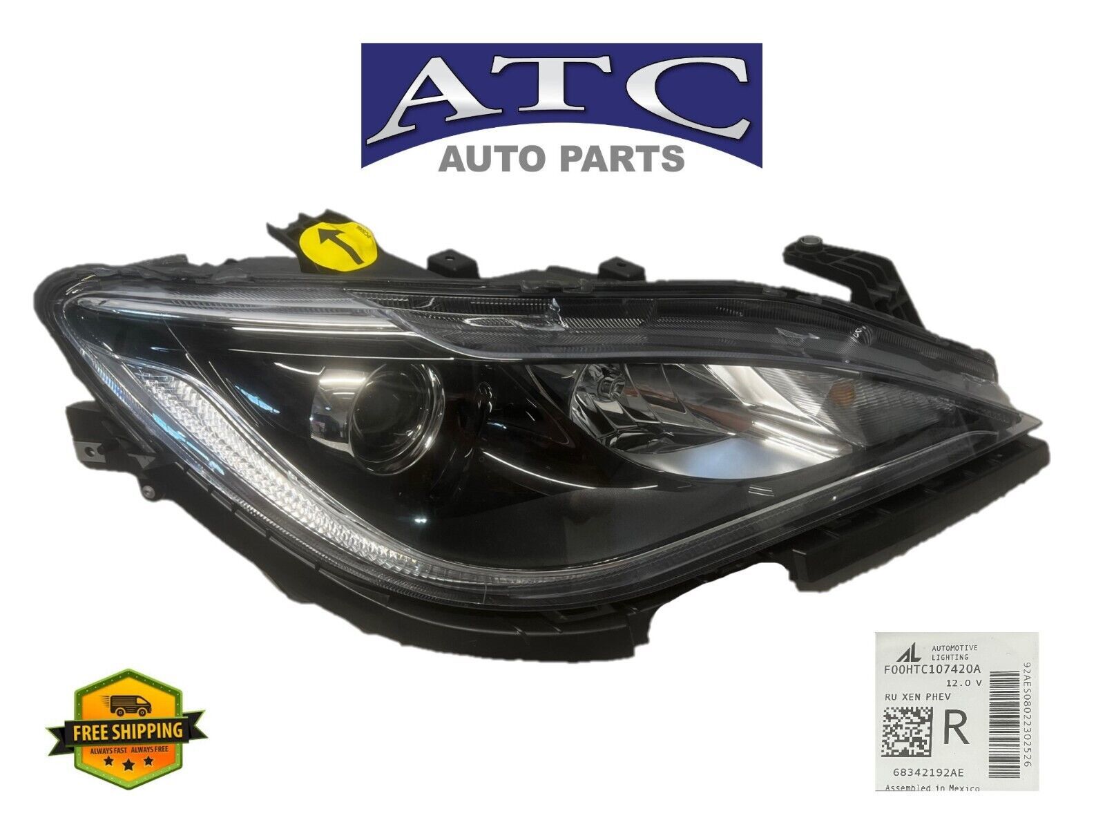 68342192AE Right Passenger Side Halogen Headlight 2017-2020 Chrysler Pac... - $346.45