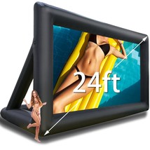 24Ft(No Blower) Inflatable Movie Screen With Stand For Outside-Support R... - £273.37 GBP