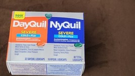Vicks DayQuil &amp; NyQuil Severe Liquicaps, Cough, Cold &amp; Flu Relief Medici... - £12.28 GBP