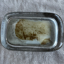 Antique Glass Photo Paperweight Horse and Buggy Some Photo Deterioration - £15.60 GBP