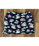 La Cabana Women&#39;s Size 14 Black Navy Hawaiian Print Skort Shorts Skirt EUC - $23.76