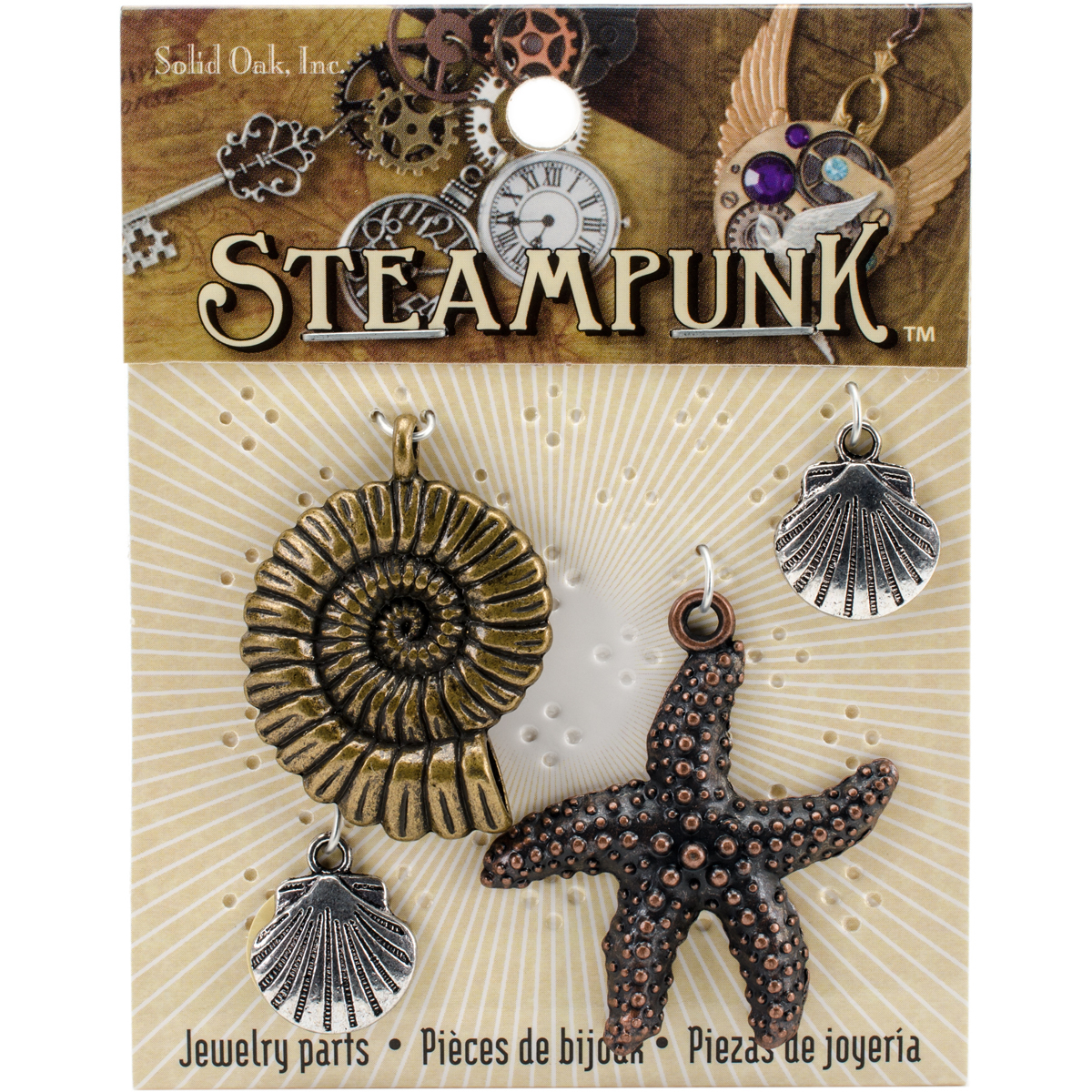 Steampunk Soli Oak Metal Accents Sealife - $20.71