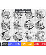 Butterfly Svg Bundle, Moon Svg Bundle, Floral Svg Bundle, Dreamcatcher S... - $3.99