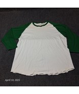 Vintage Pro Spirit Blank Plain 3/4 Sleeve T Shirt 90s Size XL White and ... - $25.74 CAD