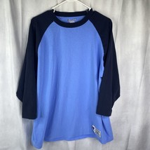 Champion Men&#39;s 3/4 Sleeve Raglan Jersey Blue T-Shirt Baseball Mens Size ... - $11.61