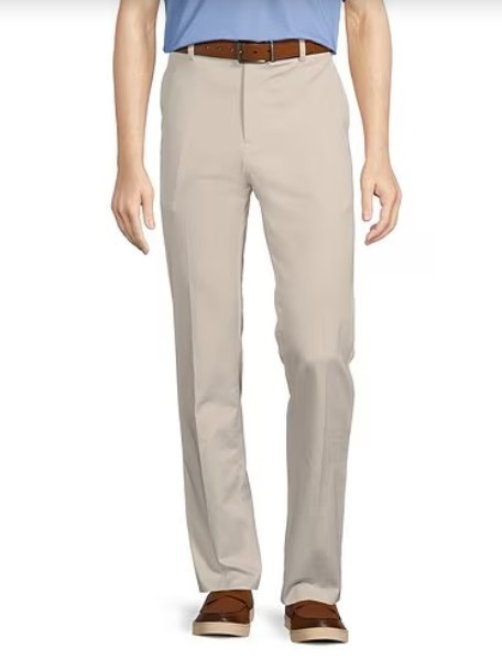 NEW ROUNDTREE &amp; YORKE TRAVEL SMART MENS  PANTS CLASSIC FIT COLOR STONE 5... - $23.75