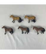 MMTL Plastic Toy horses with Tails 1998 Lot of 5 Arab Mustang Quarter Cl... - $145.50 MXN
