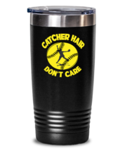 20 oz Tumbler Stainless Steel Funny Catcher Hair Don&#39;t Care  - £23.91 GBP