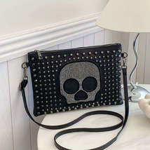 Gothic Style Women&#39;s Shoulder Bag with Studded Design - 30cm/11.8in x 20... - £12.06 GBP+