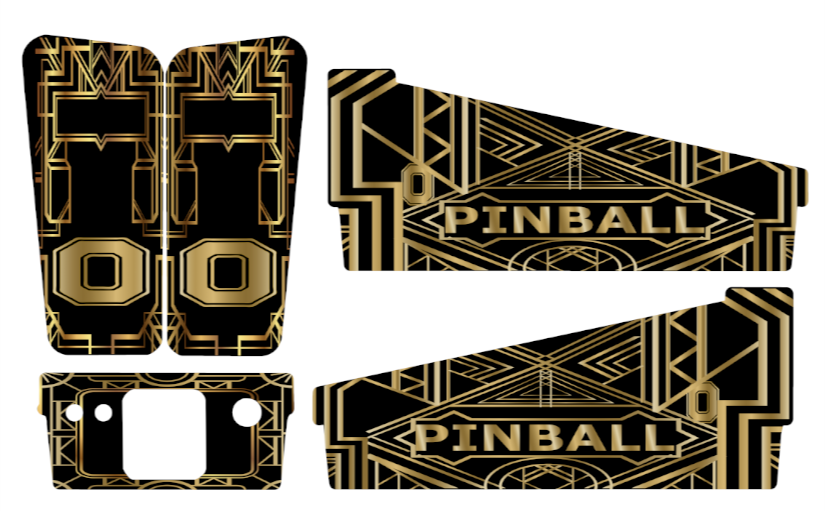 The Great Gatsby Atgames 4K Legends Pinball Design Decal Pinball graphics vinyl