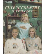 Leisure Arts Cute N Country in Waste Canvas Pegi White Leaflet 963 - £6.16 GBP