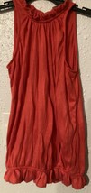 Body Central Women’s Sleeveless Size Small Red Orange Blouse. - $193.97 MXN