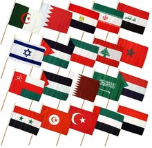 Set of 20 Middle East 12&quot;x18&quot; Stick Flags - £47.35 GBP