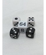 Lot Of (5) Black And White Dice - $8.90