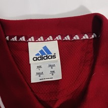Adidas RN#88387 Men's Red Cotton Blend Short Sleeve Polo Shirt Size Large image 3