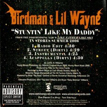 Birdman &amp; Lil Wayne - Stuntin&#39; Like My Daddy U.S. Promo CD-SINGLE 2006 4 Tracks - $39.99