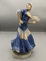 1900s Antique Czechoslovakia Royal Dux Flamenco Dancer Porcelain Figurine Rare - £366.83 GBP