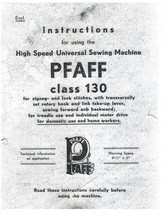 Pfaff 130 manual sewing machine instruction Enlarged 48 page - £10.38 GBP