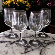 4 Villeroy Boch Red Wine Glasses NEW CRYSTAL Bordeaux Goblets Entree Clear Boxed - $79.18