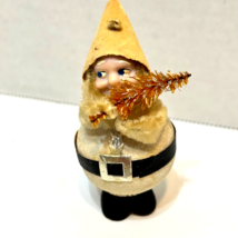 Antique Made In Japan Christmas Elf with Tree Ornament Stryofoam Wood Cardboard - £13.85 GBP