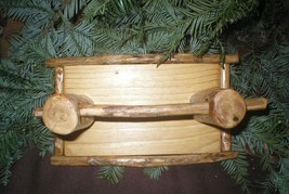 Rustic Hand Crafted Pine Twig Wood Wall Mount Toilet Paper Holder - £19.94 GBP