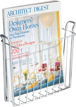 Idesign Classico Metal Wall Mount Magazine Rack, Newspaper and Book Hold... - £59.53 GBP