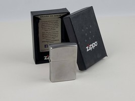 Zippo Lighter #206 Regular Satin Chrome Windproof  Brand New In Box - $17.41
